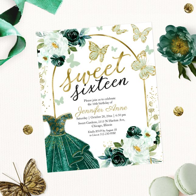 Convite Orçamento Sweet 16 Vestido Floral Borbolet (Criador carregado)