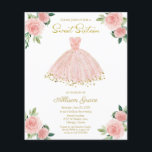 Convite Orçamento Sweet 16 Vestido Rosa Bege Doura<br><div class="desc">Vestido delicado e caprichoso, convites de festa de aniversário de sweet sixteen. Fácil de personalizar com seus detalhes. Por favor, entre em contato comigo pelo chat se tiver dúvidas sobre a obra de arte ou precisar de personalização. Verifique a coleção para mais itens. POR FAVOR, NOTE: Para obter assistência em...</div>