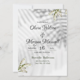 Convite Orgânico Branco e Preto