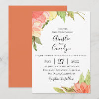 Convite Orgânico De Casamento Floral
