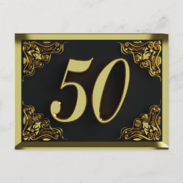 Convite ou Saudação Real Dourada de 50 Anos