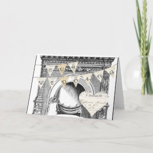 Convite OUR WEDDING Vintage French Bunting Card or Invite