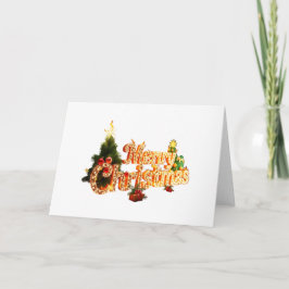 Convite Ouro de Natal Sparkle - Árvore Festiva