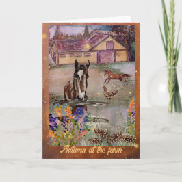 Convite outono nos cavalos fazendas