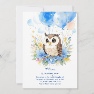 Convite Owl Birthday