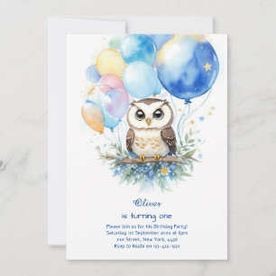 Convite Owl Birthday