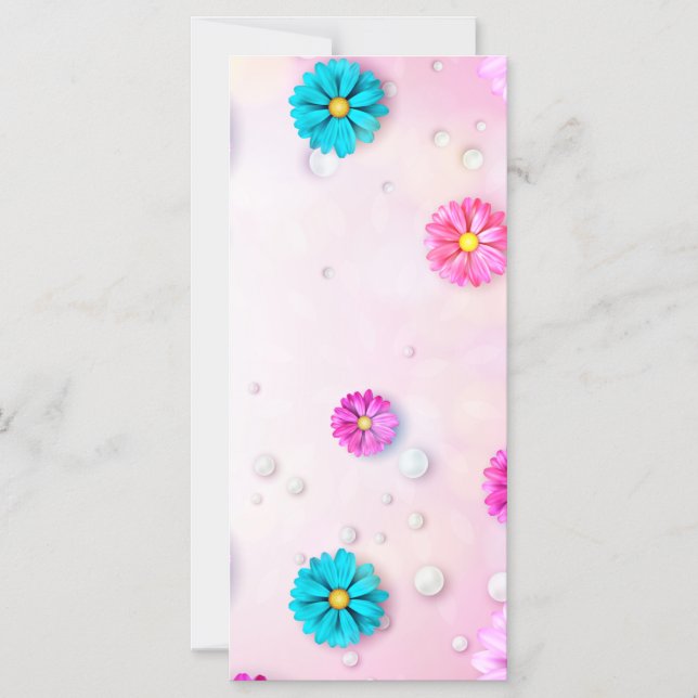 Convite Padrão de Flores 7 (Frente)