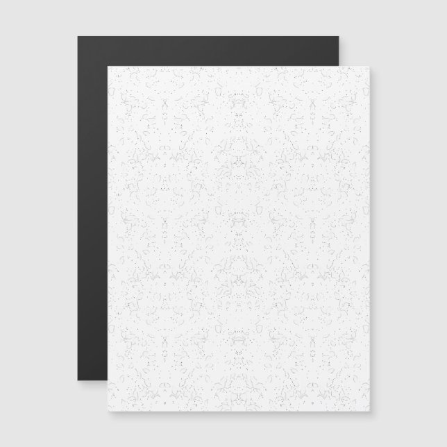 Convite Padrão Floral Monocromático – Arte Elegante e Sem  (Frente/Verso)