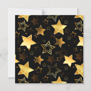 Convite Padrão sem costura com estrelas de Ouro