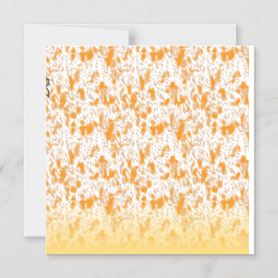 Convite Padrão têxtil com laranja vibrante e dourado