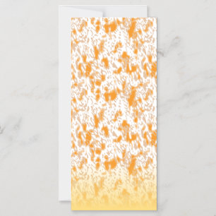 Convite Padrão têxtil com laranja vibrante e dourado