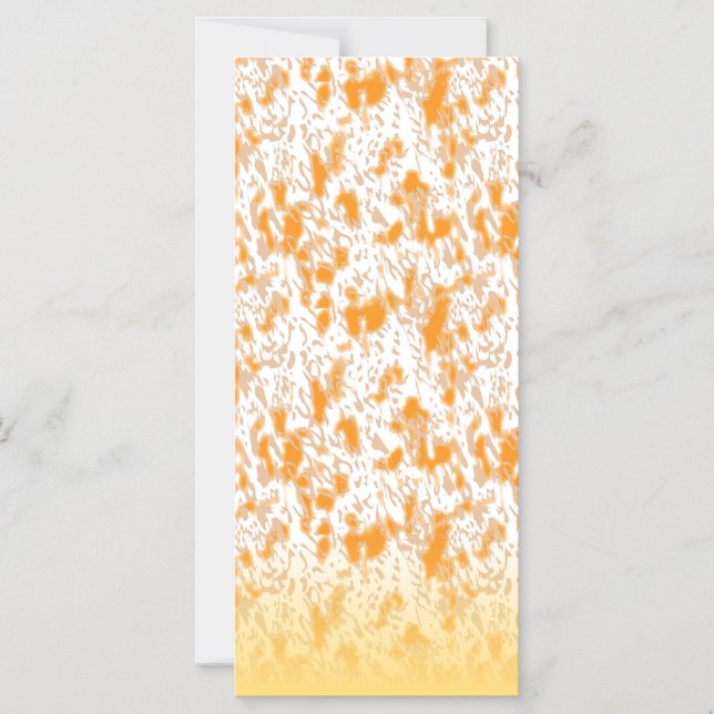 Convite Padrão têxtil com laranja vibrante e dourado (Frente)