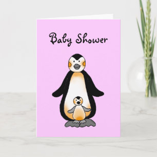 Convite Pai/Mamãe e pinguins para bebês