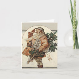 Convite Pai Natal de Natal Leyendecker WWI