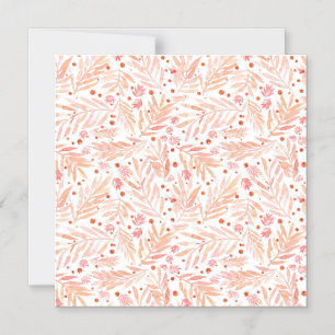 Convite Painted Peach Palm Leaves