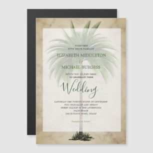 Convite Palm Tree Elegant Chic Wedding