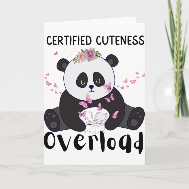 Convite Panda Engraçado Fofo  (Frente)