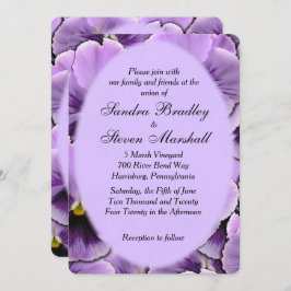 Convite Pansy Weding Roxo