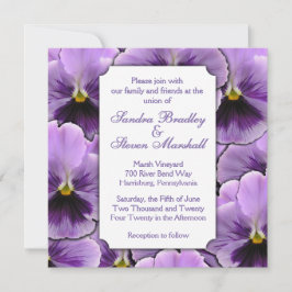 Convite Pansy Weding Roxo
