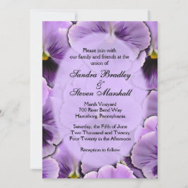 Convite Pansy Weding Roxo