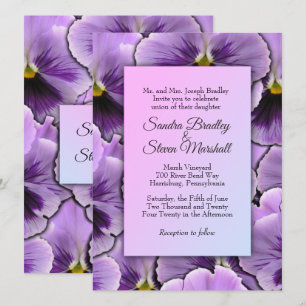 Convite Pansy Weding Roxo