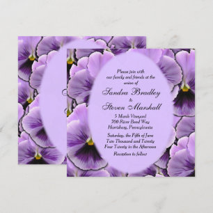 Convite Pansy Weding Roxo