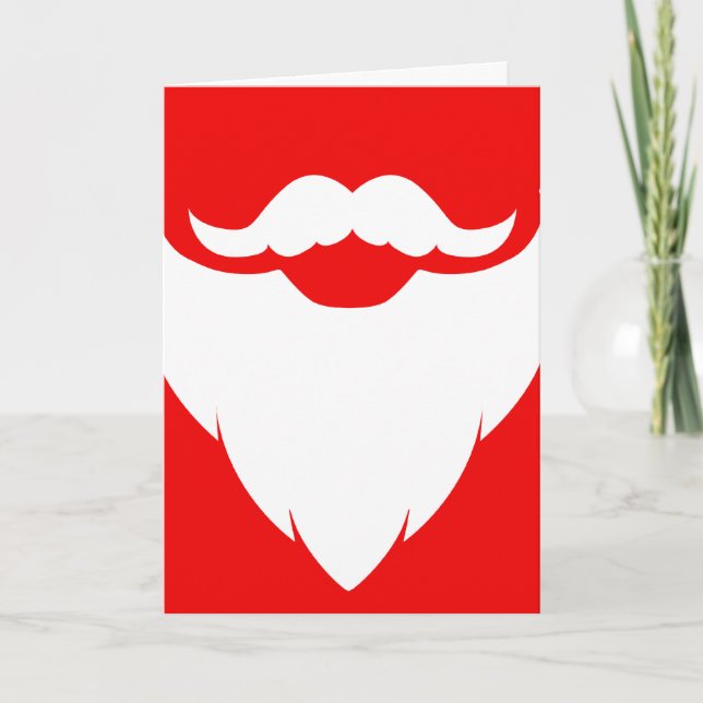 Convite Papai noel beard Padre Natal (Frente)
