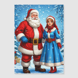 Convite Papai Noel e Donzela da Neve