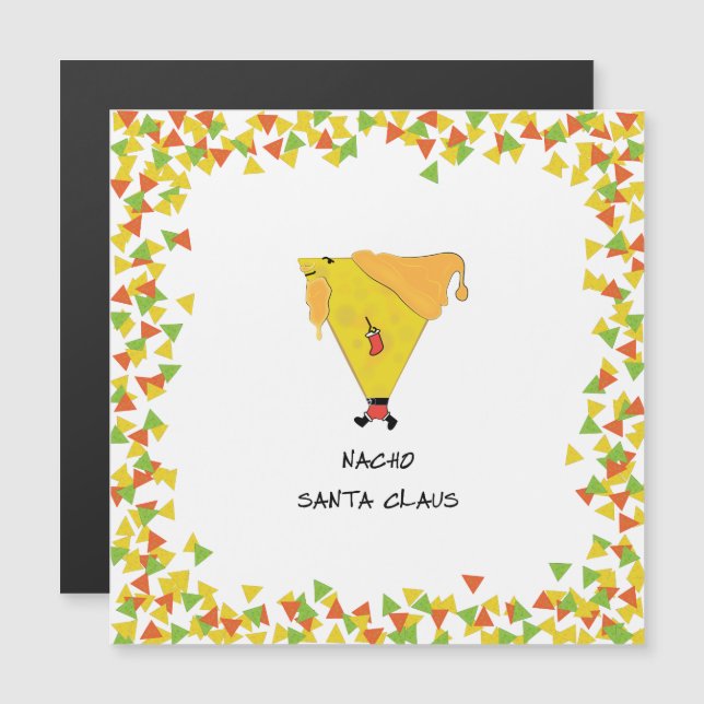 Convite Papai Noel Nacho com Batatas Fritas (Frente/Verso)