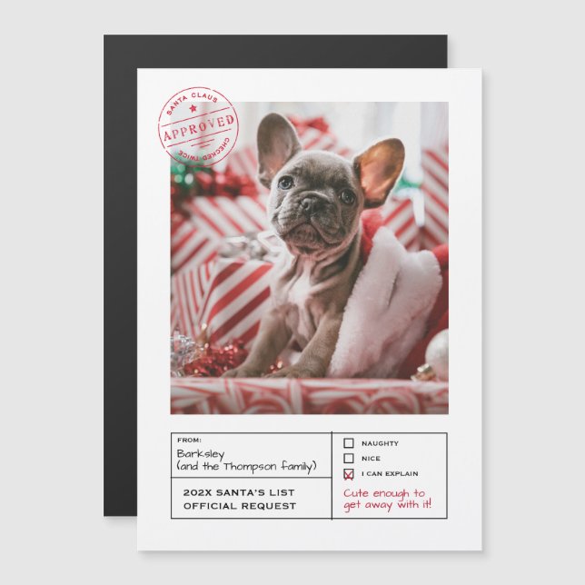 Convite Papais noeis Aprovados, Foto de Formulário Bela ou (Frente/Verso)