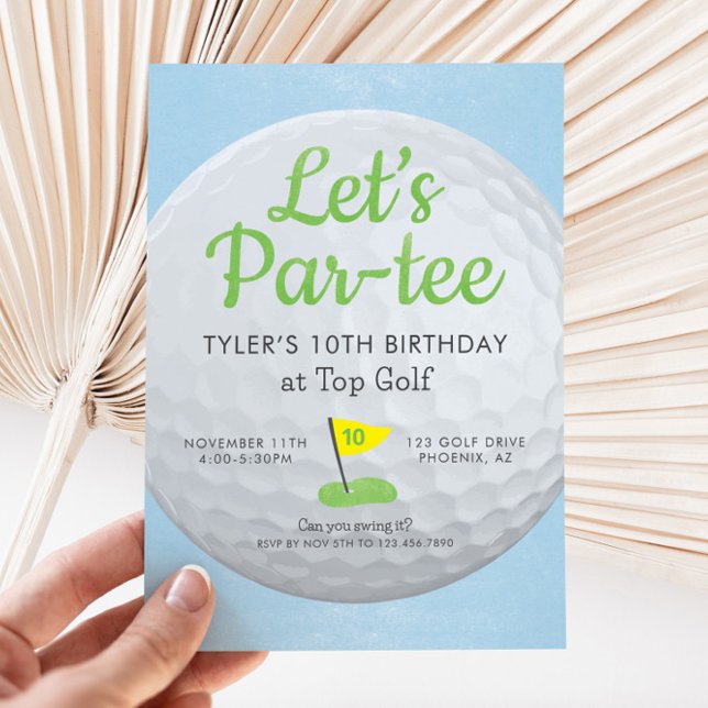 Convite Par-Tee de Golf Birthday (Golf Birthday Invitation)
