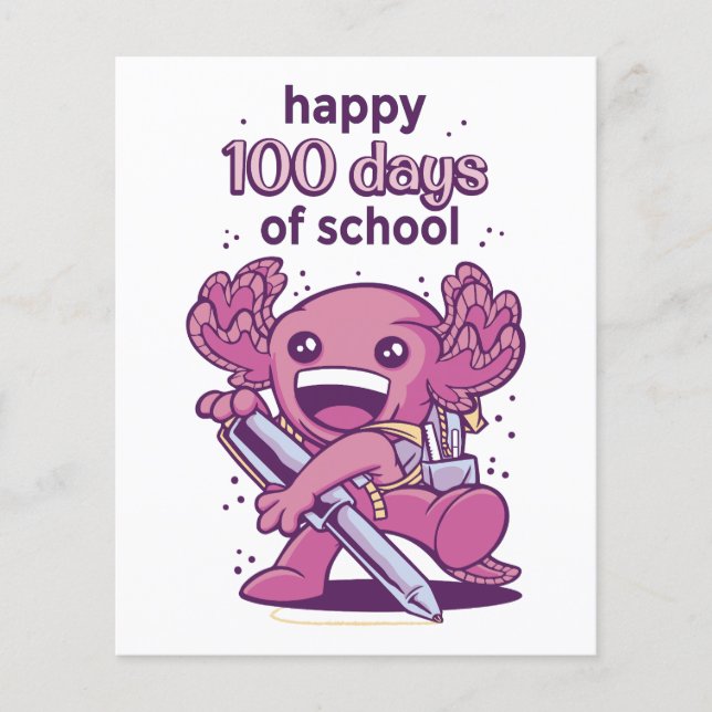 convite para 100 dias de escola (Frente)