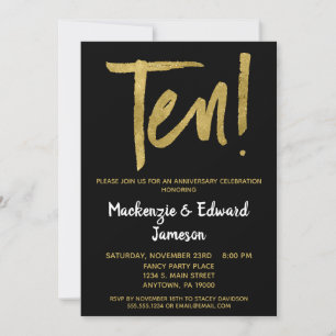 Convite para 10 anos do Script Dourado Preto