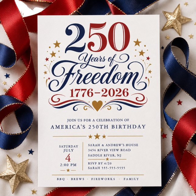 Convite para 250 Anos de Liberdade (Criador carregado)