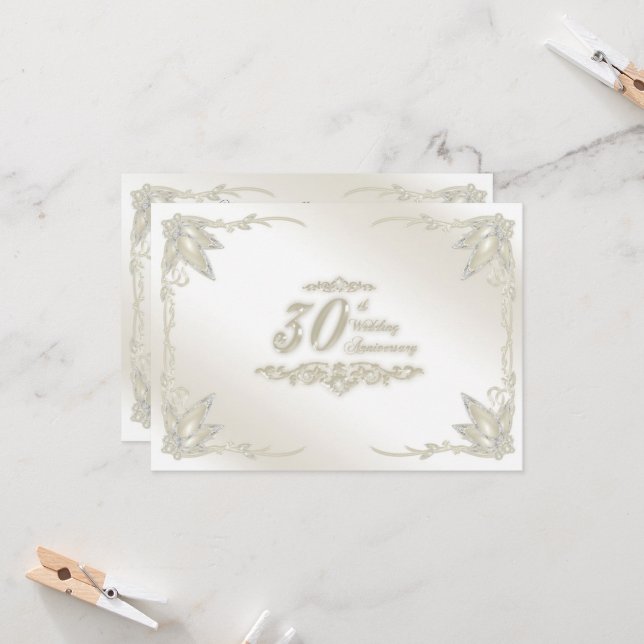 Convite para 30º Aniversário de Casamento (Frente/Verso In Situ)