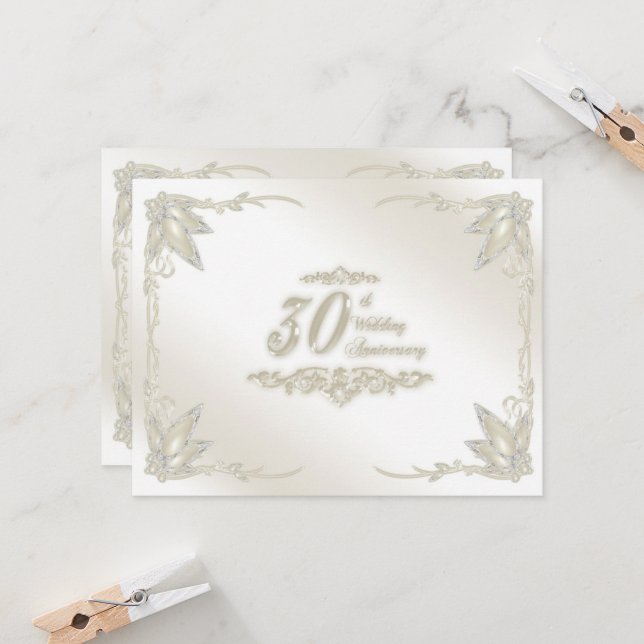 Convite para 30º Aniversário de Casamento (Frente/Verso In Situ)