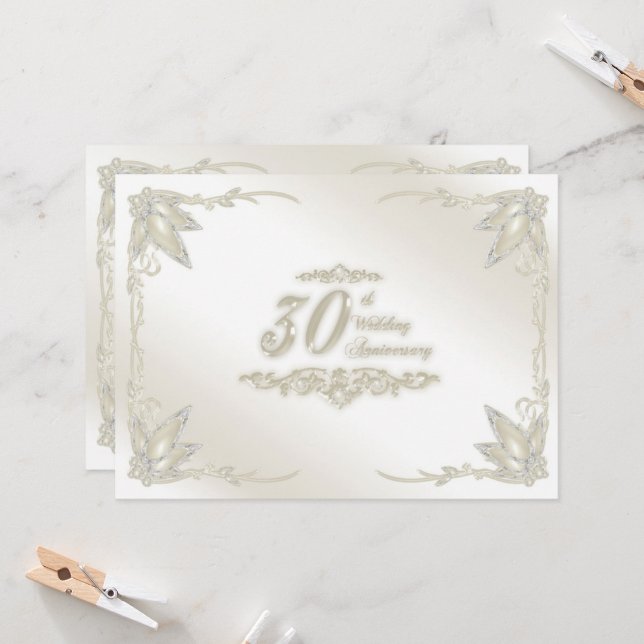 Convite para 30º Aniversário de Casamento (Frente/Verso In Situ)
