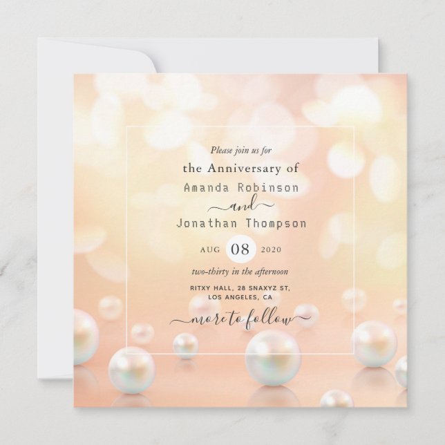 Convite para 30º Aniversário de Casamento de Pérol (Frente)