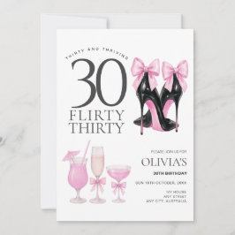 Convite para 30 aniversário de 30 anos Modern Flir