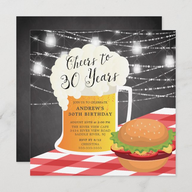 Convite para 30 anos (Frente/Verso)