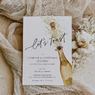 Convite para 50 anos de casamento do Elegante mode