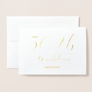 Convite para 50 anos de casamento Gold Foil