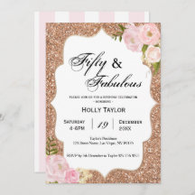 Convite para 50 anos personalizado