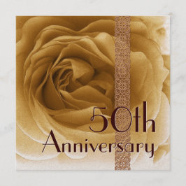Convite para 50 anos - Rosa DOURADO
