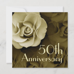 Convite para 50 anos - Rosa DOURADO