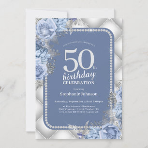 Convite para 50 de aniversário do Silver Blue