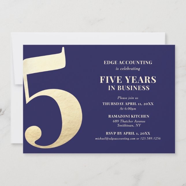 Convite para 5 de Aniversário (Frente)