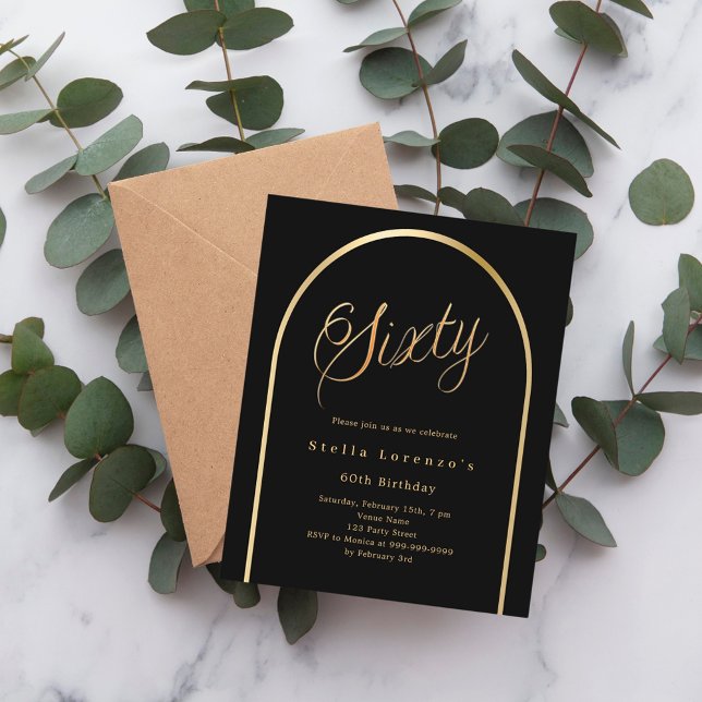 Convite para 60 anos de arco de ouro preto (Criador carregado)