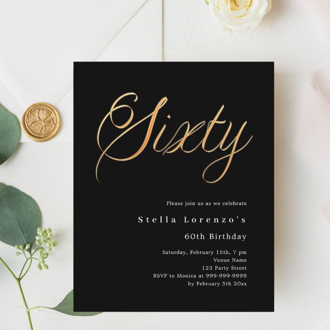 Convite para 60 anos de orçamento de script de our (Criador carregado)