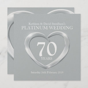 Convite para 70 anos de aniversário do Platinum